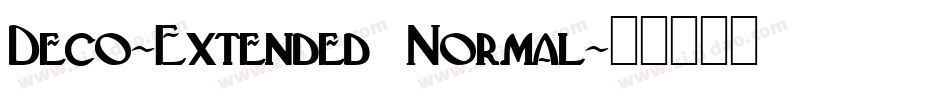 Deco-Extended Normal字体转换